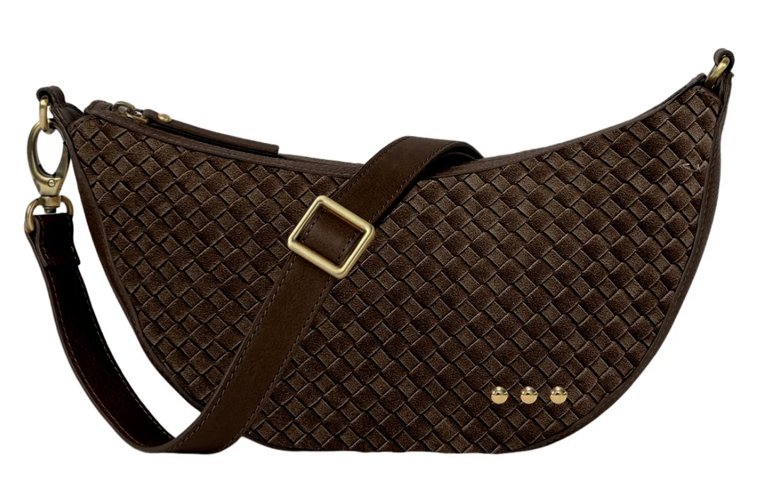 Paige Suede Woven Crossbody