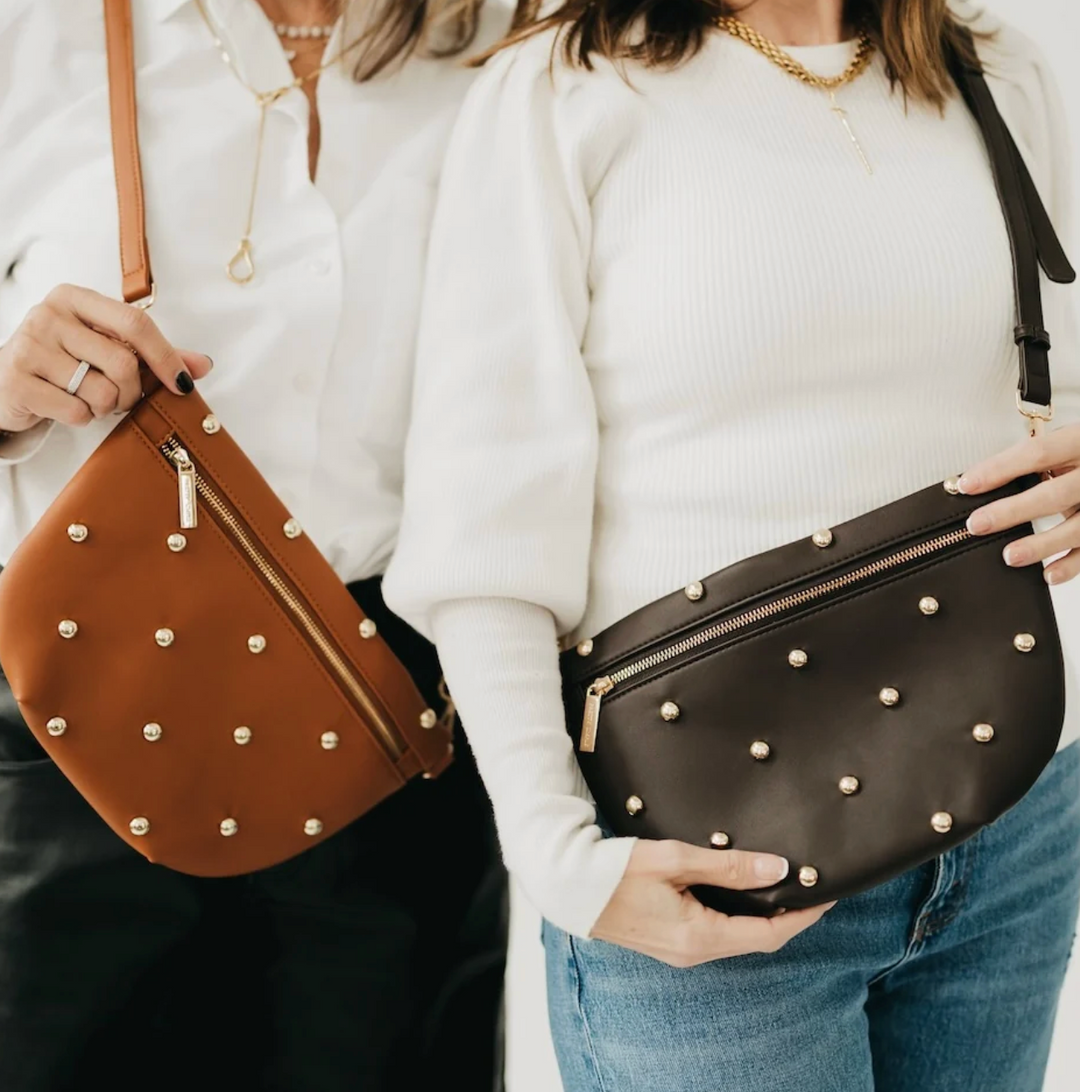 Chic Gold Studded Westlyn Bum Bag