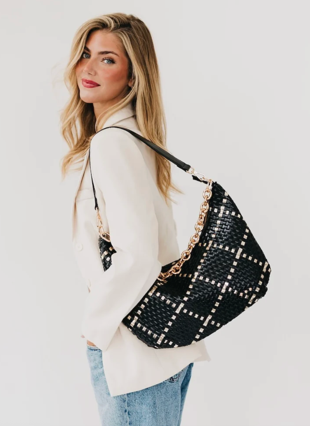 Sienna Slouchy Woven Shoulder Bag