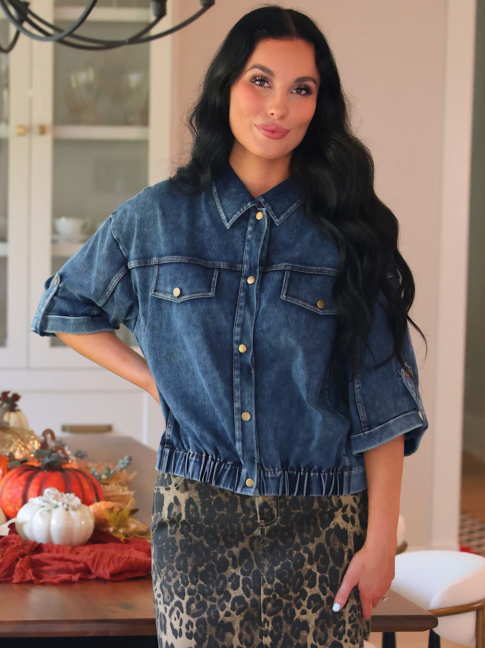PREORDER Refined Denim Bomber Jacket- Light Wash