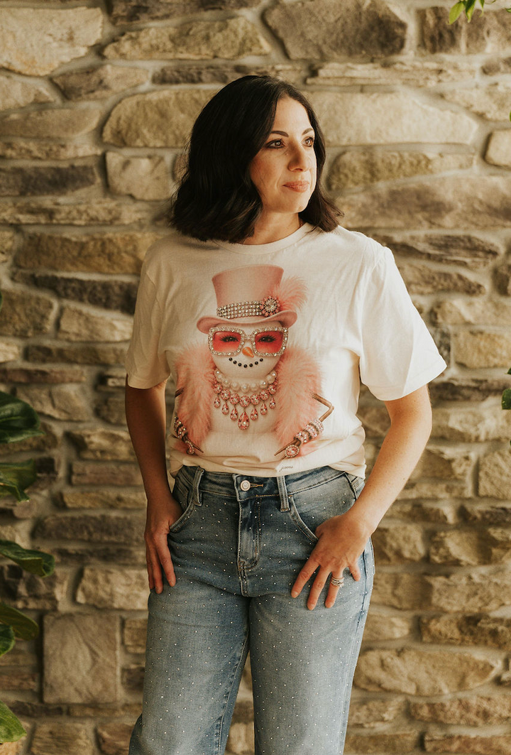 Elton John Snowman Bling T