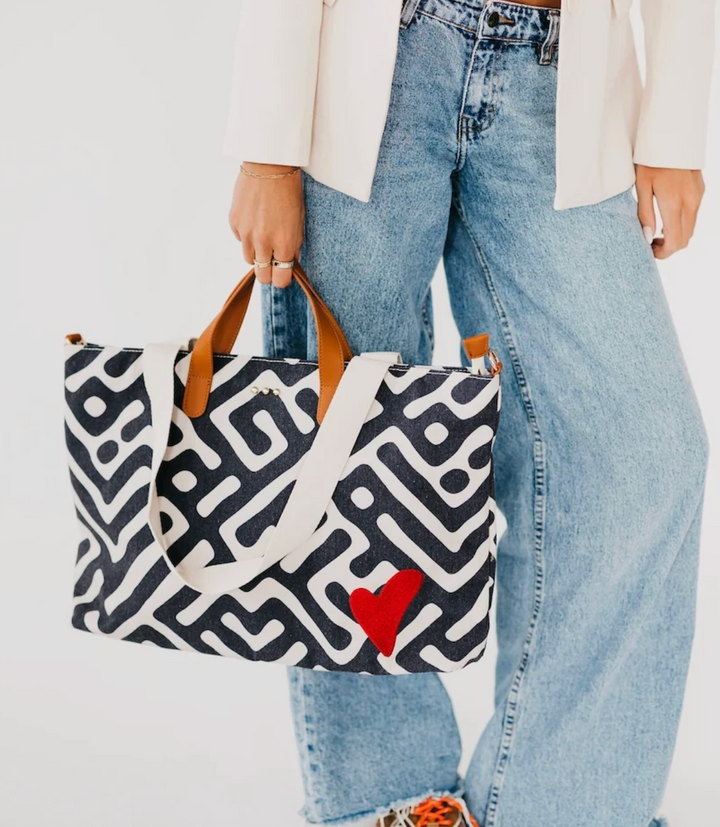 Chelsie Canvas Printed Tote