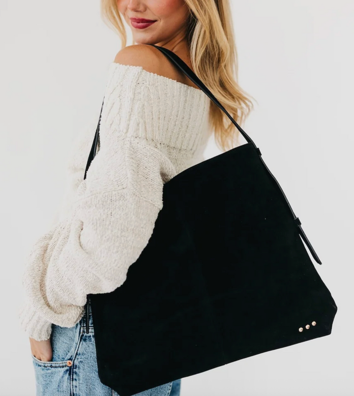 Evie Suede Hobo Shoulder Bag