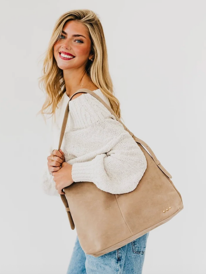 Evie Suede Hobo Shoulder Bag