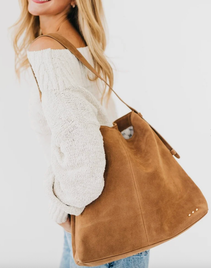 Evie Suede Hobo Shoulder Bag