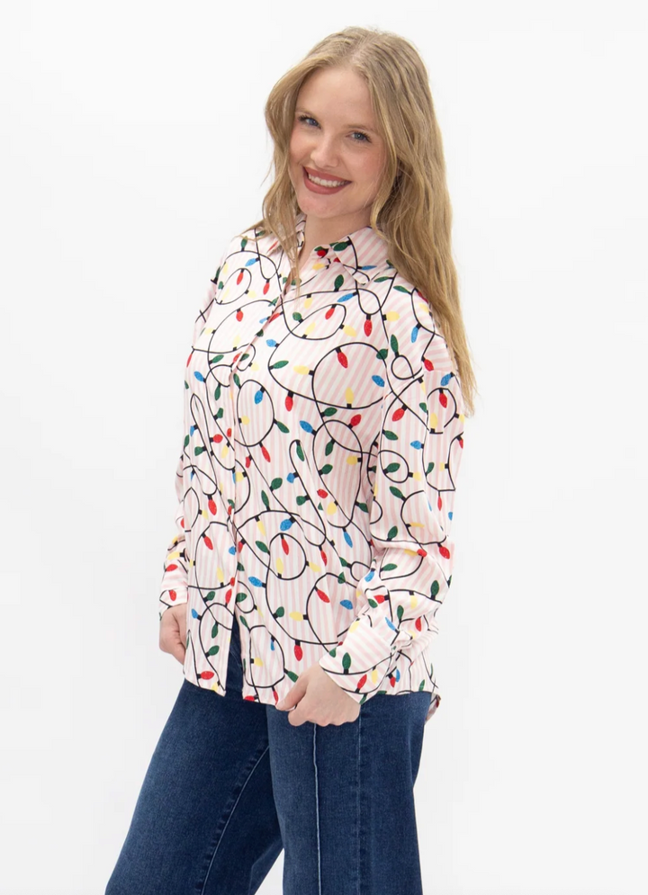 Kathryn Classic Button-Up, Christmas Lights
