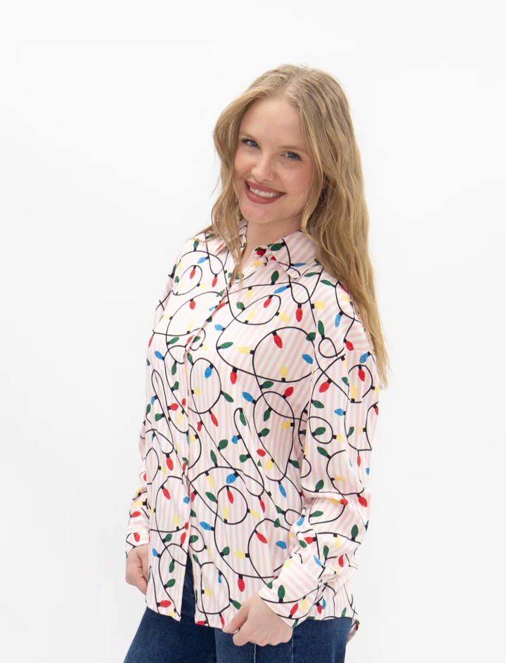 Kathryn Classic Button-Up, Christmas Lights