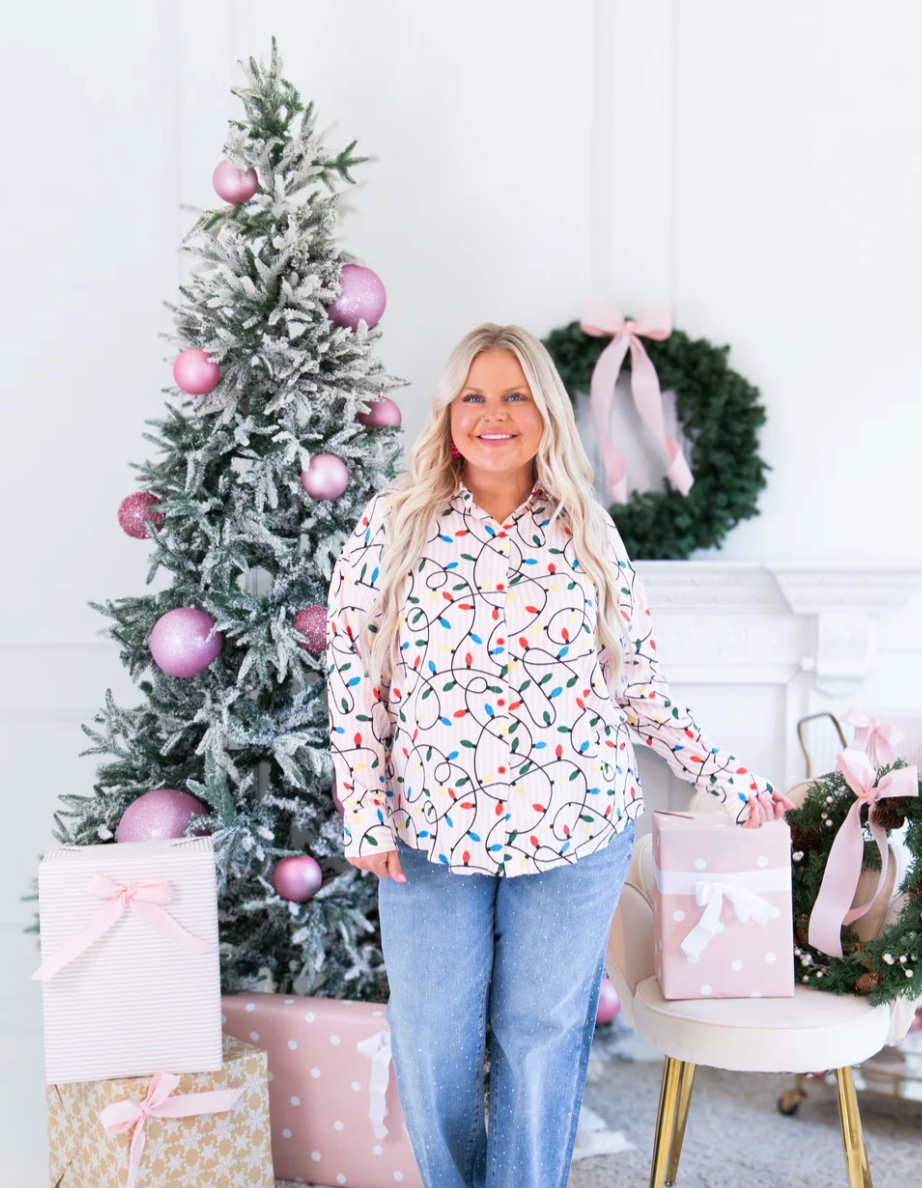 Kathryn Classic Button-Up, Christmas Lights
