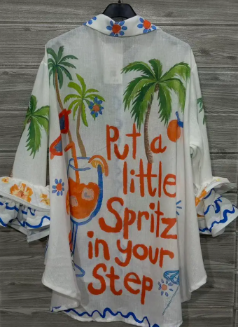 Zopswh Printed Shirt White