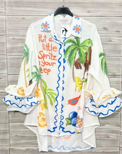 Zopswh Printed Shirt White