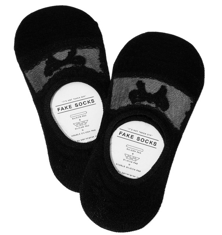 Famous No-Show Socks Black Bows Mesh (That Don’t Fall Off!)