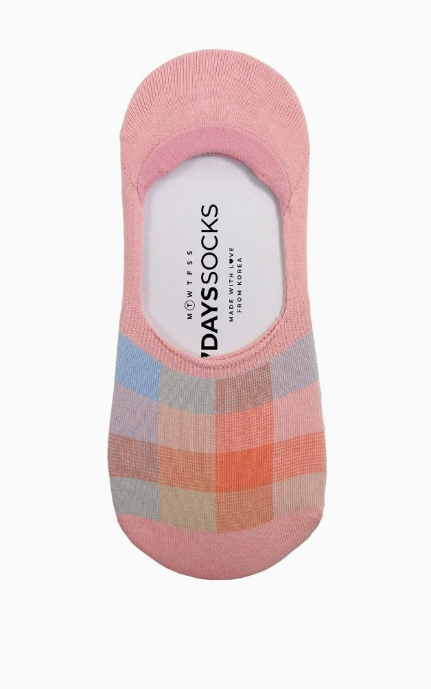 Women's Famous No Show Checkered Plaid Socks