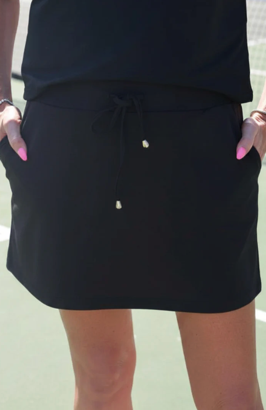 PREORDER After Dark Solid Black Skort