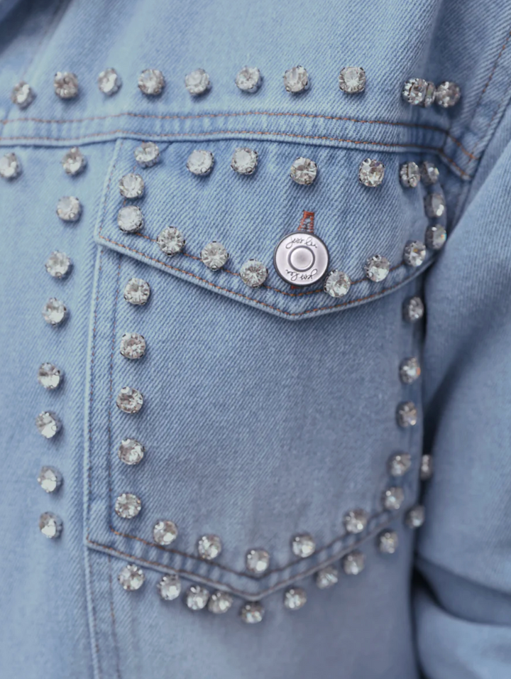 PREORDER- Stella Rhinestone Denim Jacket