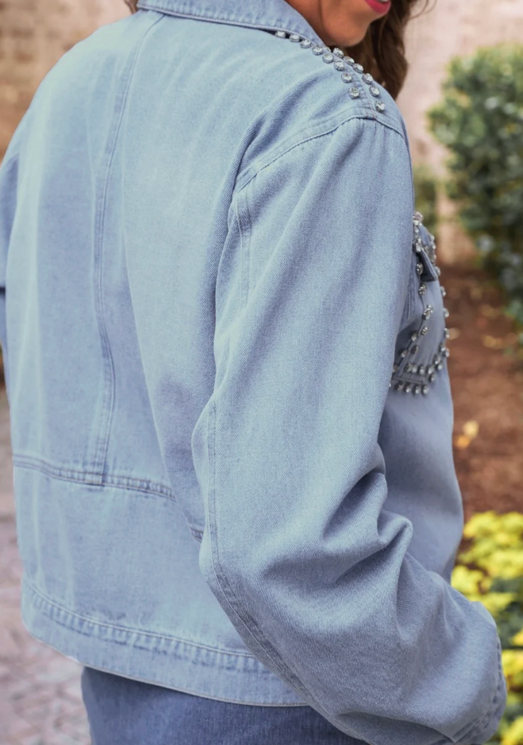 PREORDER- Stella Rhinestone Denim Jacket