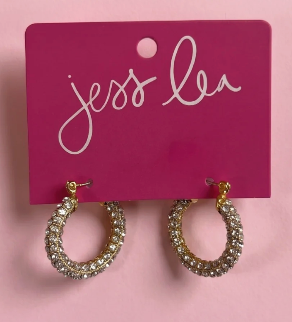 Everyday Pave Hoop Crystal Earrings