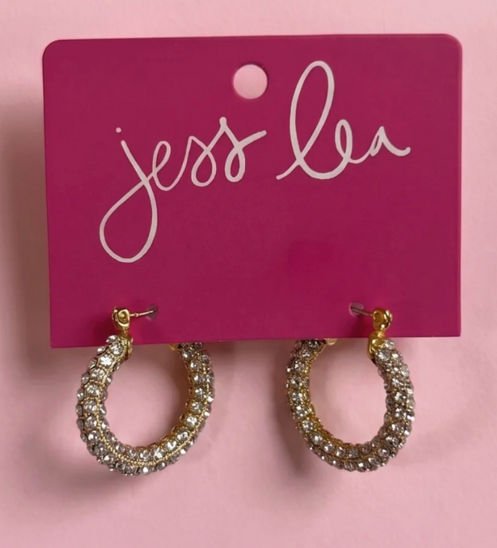 Everyday Pave Hoop Crystal Earrings
