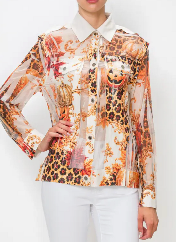 Faux Suede & Mesh Detailed Jacket -Leo
