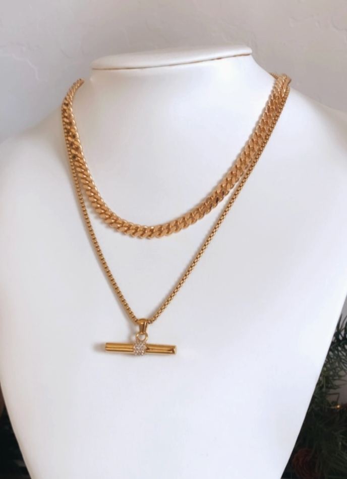 Chelsea Crystal Bar Necklace