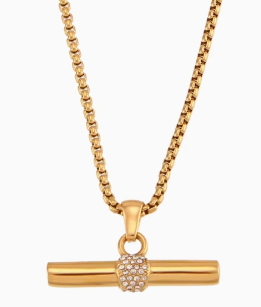 Chelsea Crystal Bar Necklace