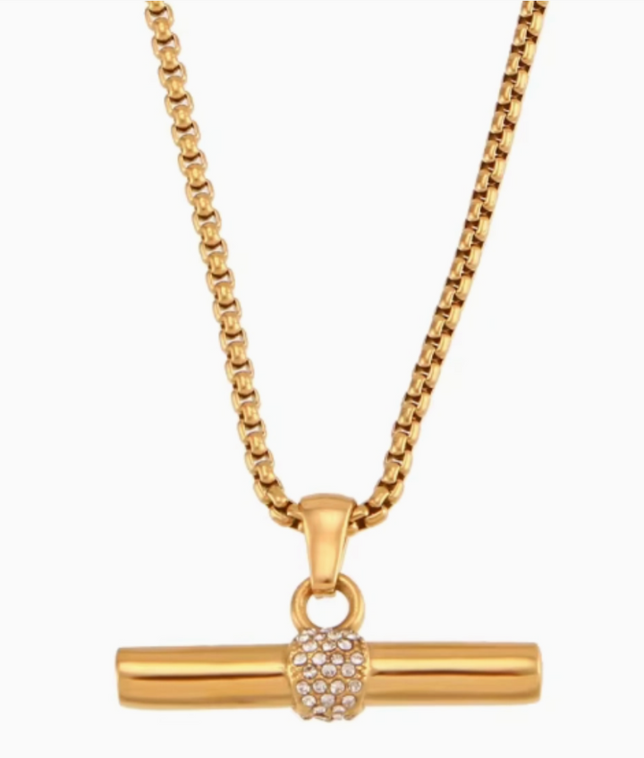 Chelsea Crystal Bar Necklace