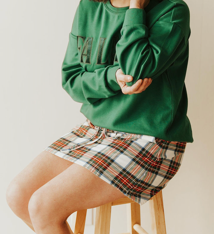 PREORDER- White Christmas Plaid Skort