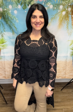 Beth AZI Crochet Hi-Low Tunic