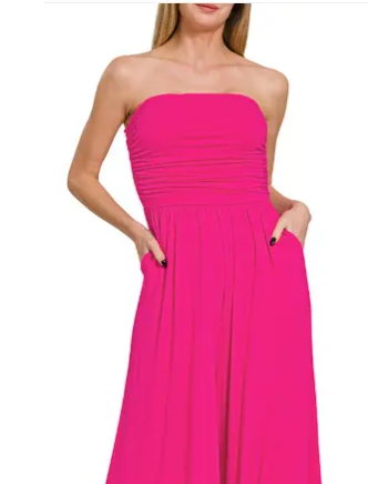 Devon DOUBLE LAYERED STRAPLESS TUBE TOP JUMPSUIT