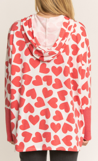 Valentine's Day Long Sleeve Hoodie Top