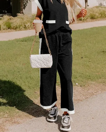 Color Casual Fashion Pocket Two-Piece Suit PREORDER!