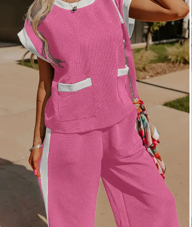 Color Casual Fashion Pocket Two-Piece Suit PREORDER!