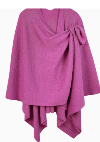 Solid Ruana with Shoulder Strap