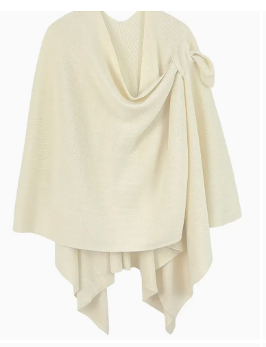 Solid Ruana with Shoulder Strap