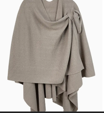 Solid Ruana with Shoulder Strap