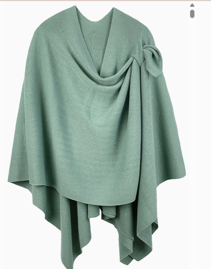 Solid Ruana with Shoulder Strap