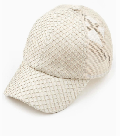 Glitter Nets and Criss-Cross Band Pony Cap