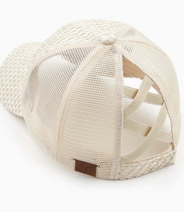 Glitter Nets and Criss-Cross Band Pony Cap