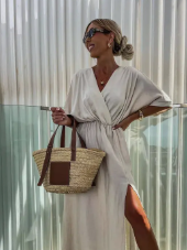 Italian Wrap Maxi Summer Dress LOOWIE