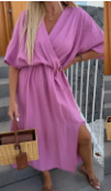 Italian Wrap Maxi Summer Dress LOOWIE