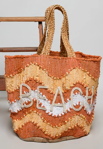 POL Beach Letter Woven Braided Tote Bag (PREORDER 5/29)