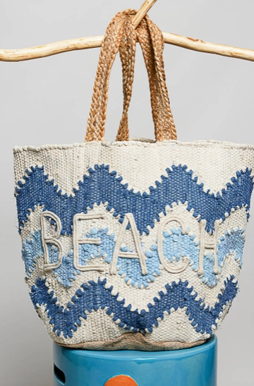 POL Beach Letter Woven Braided Tote Bag (PREORDER 5/29)