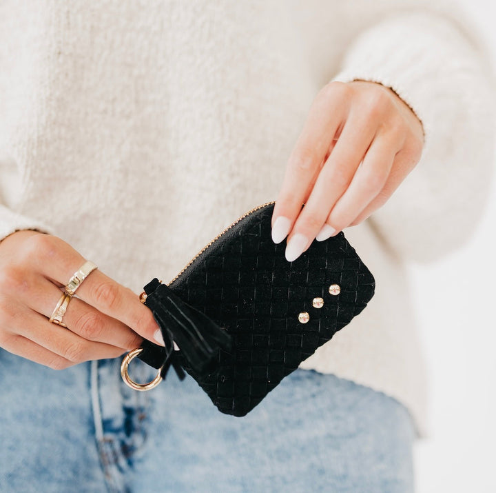 Suede Paris Card Wallet-Wallet-Pretty Simple