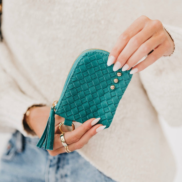 Suede Paris Card Wallet-Wallet-Pretty Simple