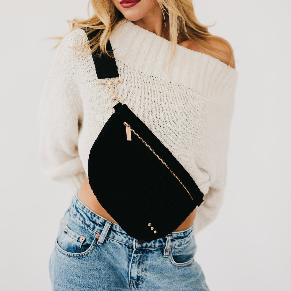 Suede Westlyn Woven Bum Bag-Bum Bag-Pretty Simple