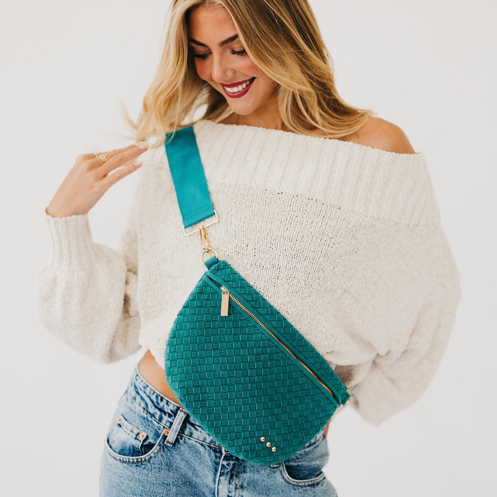 Suede Westlyn Woven Bum Bag-Bum Bag-Pretty Simple
