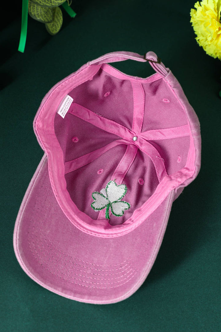 St Patricks Shamrock Embroidered Baseball Cap