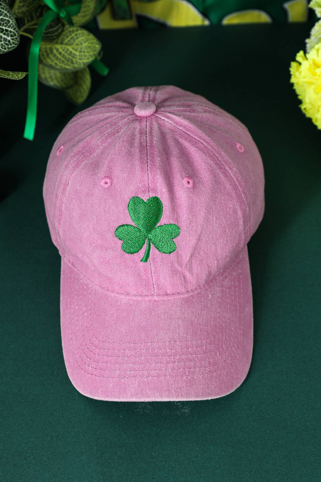 St Patricks Shamrock Embroidered Baseball Cap