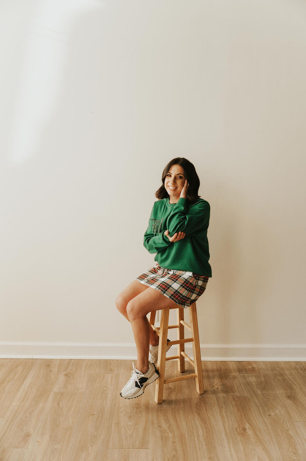 PREORDER- White Christmas Plaid Skort
