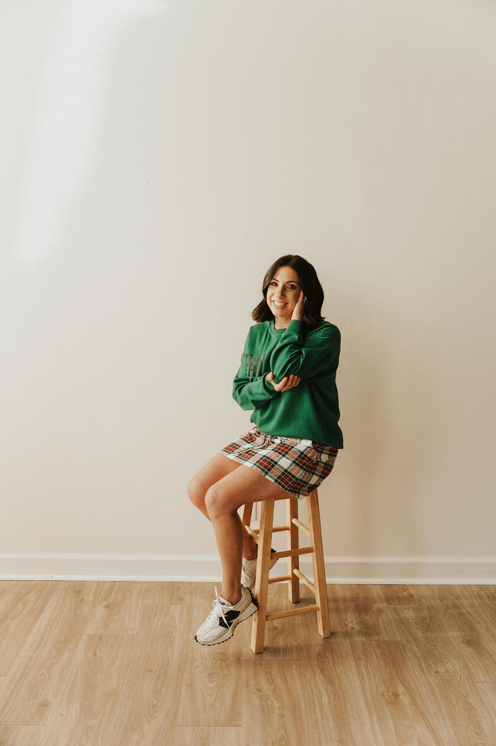 PREORDER- White Christmas Plaid Skort
