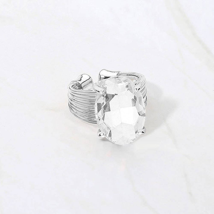 Oval Cut Stone Adjustable Ring